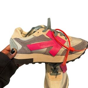 Off-White HG Runner Sneakers with Red Ziptie Tag